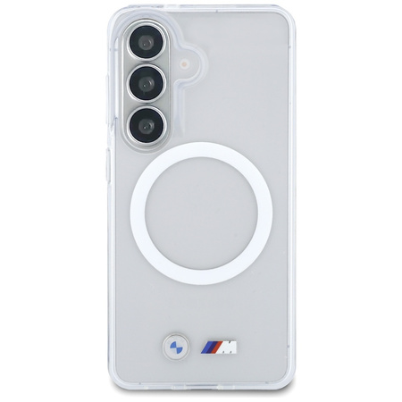 Etui BMW IML Shockproof Metal Logo MagSafe do Samsung Galaxy S26 przezroczysty