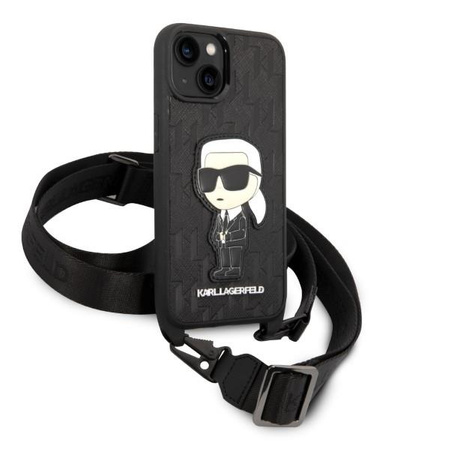 Karl Lagerfeld KLHCP14SSTKMK iPhone 14 6,1" czarny/black hardcase Monogram Ikonik Patch