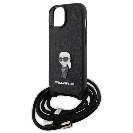 KARL LAGERFELD ETUI CROSSBODY DO IPHONE 15 14 13 HARDCASE SAFFIANO MONOGRAM