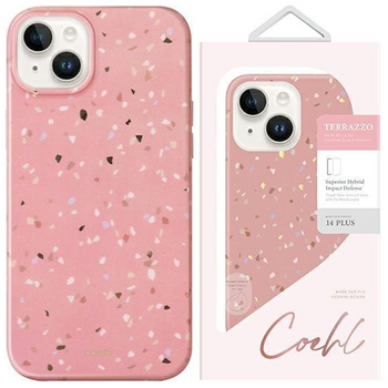 UNIQ etui Coehl Terrazzo iPhone 14 6,1" różowy/coral pink