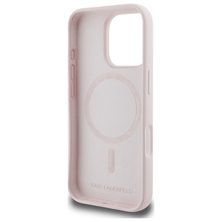 KARL LAGERFELD ETUI HARDCASE SILIKONOWE DO IPHONE 16 PRO 6.3 DO MAGSAFE