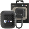 Etui BMW BMA2WMPUCA2 na AirPods 1/2 - czarne Carbon Double Metal Logo