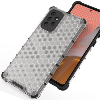 Honeycomb etui pancerny pokrowiec z żelową ramką Samsung Galaxy A72 4G przezroczysty