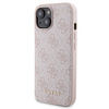 Zestaw Guess GUBPM5P15S4GEMGP iPhone15 6.1 hardcase + Powerbank 5000mAh MagSafe różowy/pink 4G Metal Logo