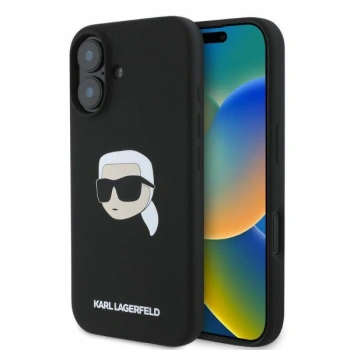 KARL LAGERFELD ETUI DO IPHONE 16 6.1 DO MAGSAFE SILIKONOWE KARL HEAD PRINT
