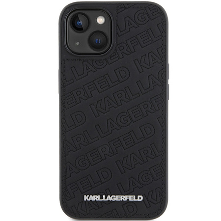 KARL LAGERFELD ETUI HARDCASE DO IPHONE 15 14 13 6.1 KLHCP15SPQKPMK QUILTED