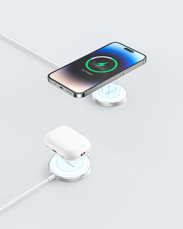 INNOSTYLE MAGEASE ŁADOWARKA INDUKCYJNA BEZPRZEWODOWA DO MAGSAFE IPHONE MAGEASE 15W CZARNA