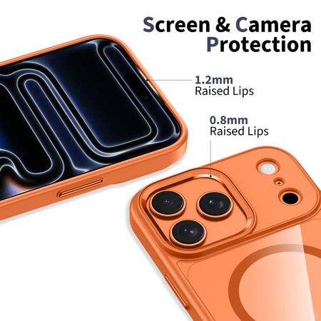 TECH-PROTECT MAGMAT MAGSAFE IPHONE 17 PRO COSMIC ORANGE/CLEAR