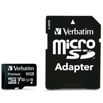 VERBATIM KARTA MICROSDHC 16GB V10+ ADAPTER DO TELEFONÓW TABLETÓW