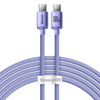 Baseus Crystal Shine Series kabel przewód USB do szybkiego ładowania i transferu danych USB Typ C - USB Typ C 100W 2m fioletowy (CAJY000705)