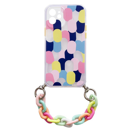 Color Chain Case żelowe elastyczne etui z łańcuchem łańcuszkiem zawieszką do Xiaomi Redmi 10 wielokolorowy (1)