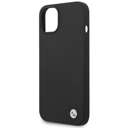 Etui BMW BMHCP14SSILBK na iPhone 14 - czarne Silicone Metal Logo