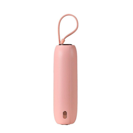 Joyroom powerbank 10000mAh Colorful Series 22.5W z 2 wbudowanymi kablami USB C i Lightning różowy (JR-L012)