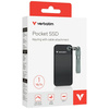 Dysk Zewnętrzny Verbatim Pocket SSD 1TB  - brelok do kluczy z kablem USB-C 3.2 gen.2 czarno-szary/black-grey 32190