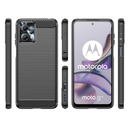 HURTEL ETUI CARBON CASE DO MOTOROLA MOTO G13 POKROWIEC SILIKONOWY KARBONOWY