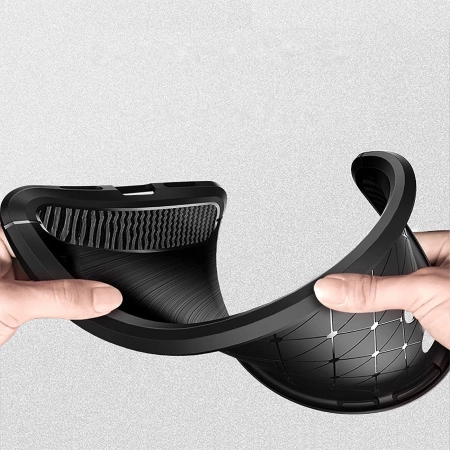 HURTEL CARBON CASE DO ONEPLUS NORD N200 5G ELASTYCZNY POKROWIEC Z OCHRONĄ