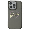 GUESS ETUI HARD CASE DO IPHONE 16 PRO 6.3 BLACK IML HEART Z LOGO DO 4G