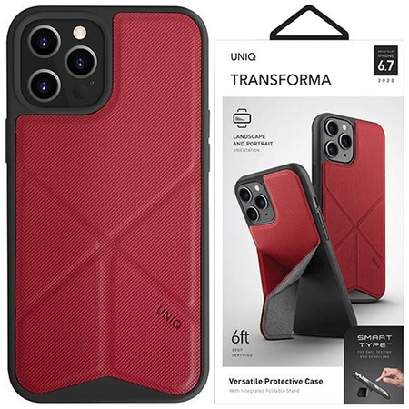 Etui Uniq Transforma na iPhone 12 Pro Max - czerwone