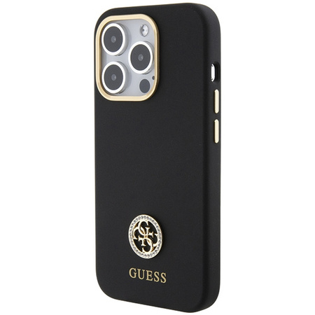 GUESS ETUI CASE DO IPHONE 15 PRO 6.1” HARDCASE SILICONE LOGO STRASS 4G