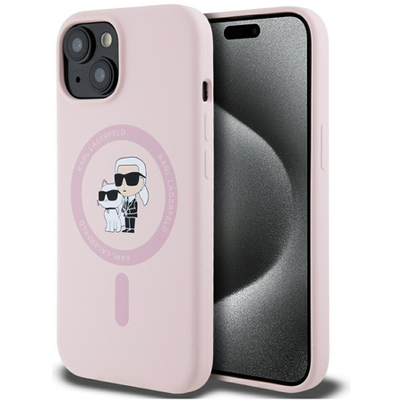 KARL LAGERFELD ETUI SILICONE KARL&CHOUPETTE DO IPHONE 15 DO MAGSAFE