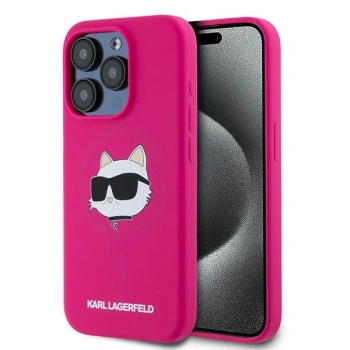 KARL LAGERFELD CASE SILIKON DO IPHONE 15 PRO MAX 6.7 CHOUPETTE HEAD