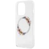 Etui Guess IML Flowers Wreatch MagSafe na iPhone 15 Pro Max - przezroczyste