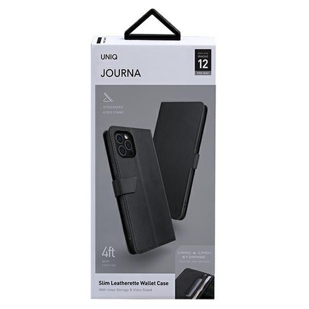 Etui Uniq Journa iPhone 12 Pro Max - szare