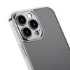 Baseus Frosted Glass Case etui pokrowiec do iPhone 13 Pro sztywna obudowa z żelową ramką przezroczysty (ARWS000702)