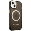 Guess GUHMP14MHTCMK iPhone 14 Plus 6,7" czarny/black hard case Gold Outline Translucent MagSafe