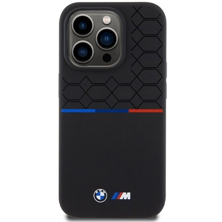 Etui BMW M Silicone Pattern MagSafe na iPhone 15 Pro - czarne
