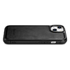 iCarer Leather Oil Wax etui pokryte naturalną skórą do iPhone 14 Plus (kompatybilne z MagSafe) czarny (WMI14220719-BK)