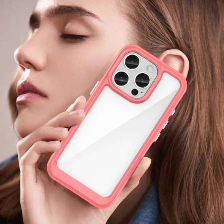 HURTEL ETUI OUTER SPACE CASE Z ŻELOWĄ RAMKĄ DO IPHONE 16 PRO MAX OCHRONA