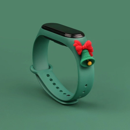 HURTEL PASEK DO XIAOMI MI BAND 4 MI BAND 3 OPASKA ŚWIĄTECZNA Z DZWONKIEM