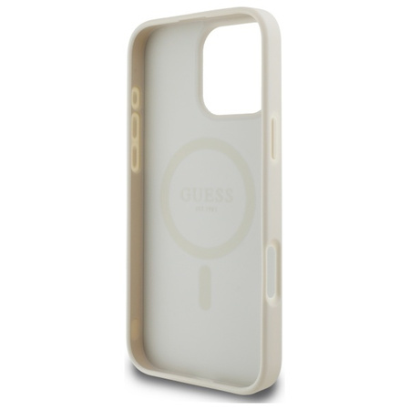 GUESS ETUI HARDCASE GRINDED RING DO IPHONE 16 PRO MAX 6.9 DO MAGSAFE