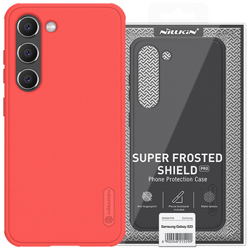 Nillkin Super Frosted Shield Pro etui Samsung Galaxy S23+ pancerny pokrowiec + podstawka na telefon czerwone