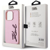 KARL LAGERFELD ETUI WRINKLED METAL DO IPHONE 15 PRO MAX Z PODPISANĄ OKŁADKĄ