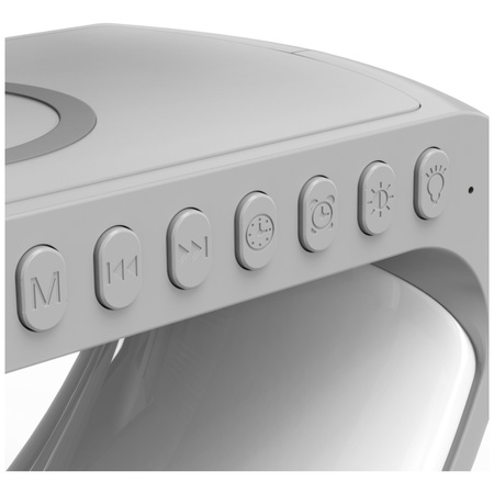 Wielofunkcyjna Lampka G MajesticLine     z budzikiem i głośnikiem bluetooth biały