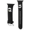 Pasek Karl Lagerfeld 3D Rubber Karl&Choupette Heads na Apple Watch 42/44/45/49mm - czarny