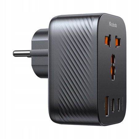 MCDODO PRZEJŚCIÓWKA ŁADOWARKA ADAPTER PODRÓŻNY WTYCZKA EU 3 X USB-C USB-A
