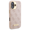 Guess GUHMP16SU4GPRP iPhone 16 6.1 różowy/pink hardcase 4G Logo Plate MagSafe
