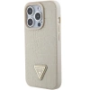 Etui Guess Croco Triangle Metal Logo do iPhone 15 Pro - złote