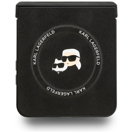 Etui Karl Lagerfeld Karl&Choupette Pins  MagSafe do Samsung Galaxy Z Flip7 czarny