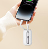 Joyroom powerbank 10000mAh Colorful Series 22.5W z 2 wbudowanymi kablami USB C i Lightning biały (JR-L012)
