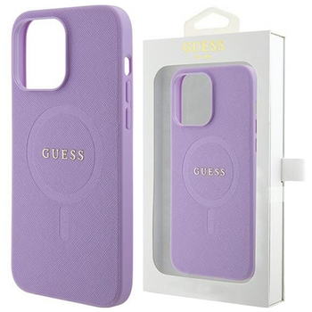 Guess GUHMP15SPSAHMCU iPhone 15 6.1" fioletowy/purple hardcase Saffiano MagSafe