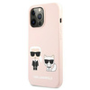 Karl Lagerfeld KLHMP13LSSKCI iPhone 13 Pro  / 13 6,1" hardcase jasnoróżowy/light pink Silicone Ikonik Karl & Choupette Magsafe
