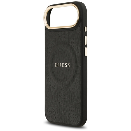 Etui Guess Peony Hot Stamp MagSafe do iPhone Air czarny