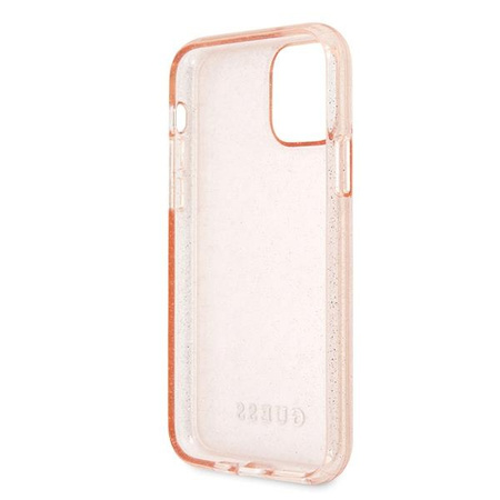 Guess GUHCN58PCGLPI iPhone 11 Pro różowy/pink hard case Glitter