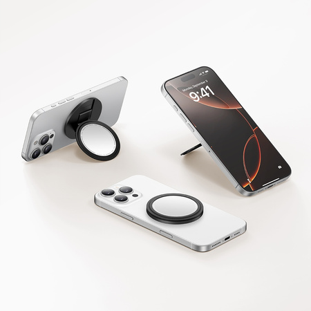 MCDODO STOJAK UCHWYT NA TELEFON MAGNETYCZNY Z LUSTERKIEM SKŁADANY CZARNY