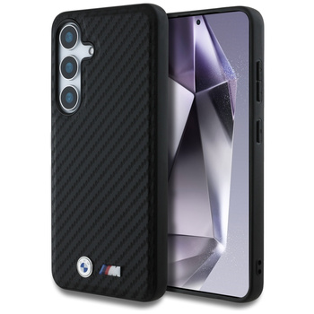 BMW ETUI LEATHER DO MAGSAFE DO SAMSUNG GALAXY S25 CARBON Z TRWAŁĄ OCHRONĄ