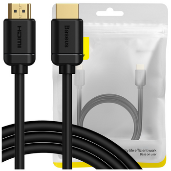 Baseus kabel przewód HDMI 2.0 1.5m czarny (WKGQ030201)